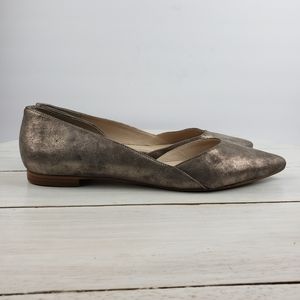 416gto Marc Fisher metallic d'orsay Sunny pointy toe flat